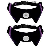 Purple Moon Design Dog Collar Bowtie, Comfortable Adjustable Dog Bow Tie Collar for Small Boys and Girls Pets