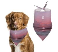 Purple Moon Dog Bandanas for Feeding Grooming, Triangle Pet Bibs Washable Pets Scarf for Cats & Dogs