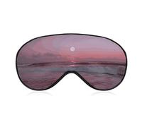 Purple Moon Eye Mask for Women & Men, Breathable & Adjustable Eye Cover, Ultra Soft Sleep Mask, Lightweight Travel Blindfold for Airplane, Nap, Night Sleeping