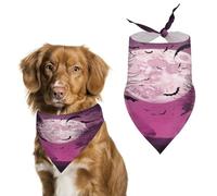 Purple Moon2 Easter Dog Bandanas for Small Medium Large Dogs,Cat Dogs,Pet Scarf - Polyester Cute Bibs.Triangle Pet Scarf for Puppy Pet,Personalized Birthday/Party Fun Idea Gift