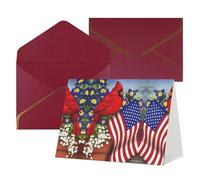 Purple Morning Glory Greetings Romantic Card With Envelopes, Send To A Close Friend,Phnom Penh Pearl Paper Greeting Card