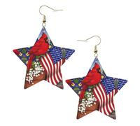 Purple Morning Glory Leather Star Shaped Earrings Fashion Accessories Lightweight Festivals Parties Everyday Life