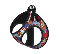 Purple Morning Glory Pet Leash Vest For Small Dogs Cats Reflective Adjustable Soft Outdoor Walking Hiking Training