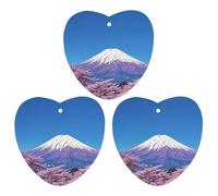 Purple Mount Fuji Car Air Freshener, 3 Pcs Love form Hanging Air Freshener Cards, Long Lasting Fragrance Scented Cards for Car, Home, Office Black-style