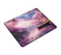 Purple Mouse Mat 29 x 24 cm Small Mouse Pad Landscape Waterproof Mousepad Gaming Desk Accessories, Anti-slip Rubber Base Mousemat with Stitched Edge for Office, Learning, Gaming, Gifts for Men S0-42