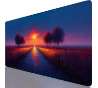 Purple Mouse Mat 63.0x31.5x0.12 inches XXL Gaming Mouse Pad The Trail Desk Mat, Desk Accessories with Non-Slip Base and Stitched Edge, Improved Precision and Speed Mousepad for PC Laptop,Office Y8-637