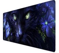Purple Mouse Mat Cat Gaming Mouse Pad XXL 90 x 40cm Desk Mat Large with Non-Slip Base and Stitched Edge Keyboard Pad for Gaming/Home/Office Work/Accessories Gifts, Improved Precision and Speed p2752i