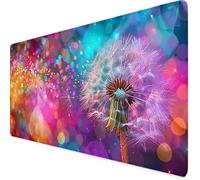 Purple Mouse Mat Flower Gaming Mouse Pad XXL 120 x 60cm Desk Mat Large with Non-Slip Base and Stitched Edge Keyboard Pad for Gaming/Home/Office Work/Accessories, Improved Precision and Speed p4482i