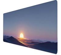Purple Mouse Mat Sunset Gaming Mouse Pad Large XXL Desk Mat with Non-Slip Base and Stitched Edge Keyboard Pad for Gaming/Home/Office Work/Accessories, Improved Precision and Speed (100 x 50cm) 388-1tb