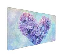 Purple Mouse Mat xxl Gaming Mouse Pad 1200x400 mm non Slip Desk Mat, Love Extended Large Mousepad Waterproof & Durable & Stitched Edges Keyboard Mat for Home, Office, Gaming Room (48x16 Inch) 2S-606