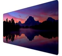 Purple Mouse Pad 120 x 60cm, Large Mouse Mat Starry Sky Desk Mat with Anti-Slip Rubber Base, Waterproof Surface Stitched Edges Keyboard Mat, Home Office, Desk Accessories for Men, Women Gifts tv895