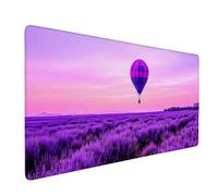 Purple Mouse Pad Hot Air Balloon Large Mouse Mat 60 x 30cm Desk Mat Large Non-Slip Rubber Base-Smooth Cloth Surface, Durable Stitched Edges Desk Pad for Gaming, Computer Accessories (Purple) 59325l