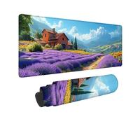 Purple Mouse Pad Large 36x12x0.12inch, Lavender Gaming Mouse Pad Waterproof Desk Mat with 3MM Stitched Edges, Non-Slip Rubber Base Mousepad Computer Accessories for Gaming, Laptop, Office -hjw26019N