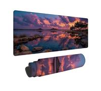 Purple Mouse Pad Large 700x300x3 mm, Landscape Mouse Mat Waterproof Desk Mat with 3MM Stitched Edges, Non-Slip Rubber Base Mousepad Computer Accessories for Gaming, Office, Gifts for Women -zjn2509TQ