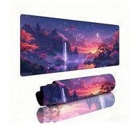 Purple Mouse Pad Large 800x400x3mm Desk Mat Fall Gaming Mouse Pad Table Protector Non-Slip Rubber Base Textured for Stable Grip on Smooth Surfaces Wear-Resistant Mousepad for Computers, Laptop W1-305