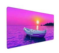 Purple Mouse Pad Sea Large Mouse Mat 80 x 40cm Desk Mat Large Non-Slip Rubber Base-Smooth Cloth Surface, Durable Stitched Edges Desk Pad for Office, Work, Computer Keyboard Accessories (Purple) 59663s