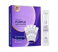 Purple Mouthwash for Teeth Whitening, Color Correcting Mouthwash Sachets | 20 Pack, Breath Rinse, Keeps Teeth White For Longer, Gently Cleans The Of The Mouth