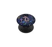 Purple Mushroom Crescent Moon Celestial Wildflower Witchy PopSockets Adhesive PopGrip