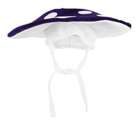 Purple Mushroom Crown with Adjustable Strap Cosplay Hat for Festivals
