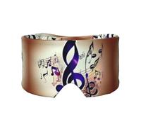 Purple Music Notes Print Eye Shade Cover for Nap Travel Yoga,Eye Cover Blindfold Travel Office Nap Airplane