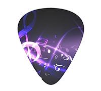 Purple Music Symbol Printed Guitar Picks Personalized Guitar Plectrums 12 Pcs For Acoustic Guitar Electric Guitar And Bass Bulk Guitar Pick One Size