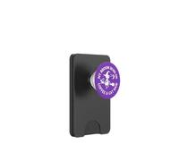 Purple My Broom Runs On Coffee and Cat Hair Cheeky Witch PopSockets PopWallet for MagSafe