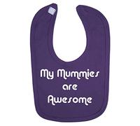 Purple My Mummies are Awesome Baby Bib