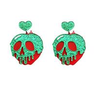 Purple Myrtle Poison Apple Snow White Witches Earrings for Women. Cute Halloween Cosplay Earrings for Women, Teens, College Students and Adults.