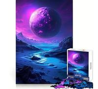 Purple Mysterious Planet 1000 Piece Jigsaw Puzzles for Adults Jigsaw Enhance Memory Gentle Leisure Firm Cut (38x26cm)