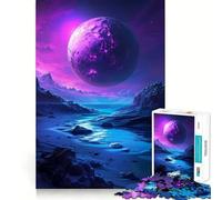 Purple Mysterious Planet Jigsaw Puzzle for Adults 1000 Pieces Boost Recall Leisure Fun Accurate Edge Lovely Present (50x75cm)