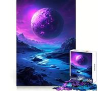 Purple Mysterious Planet Jigsaw Puzzle for Adults 1000 Pieces Boost Recall Leisure Fun Accurate Edge Lovely Present (50x75cm)