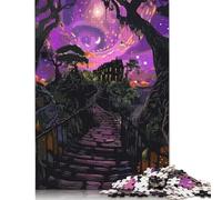 Purple Nature 500 Piece Jigsaw Puzzle | Jigsaw Puzzle | Sustainable Puzzle for Adults | Premium 100% Wooden Puzzle | Fun Games 500pcs (52x38cm)