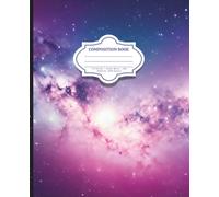 Purple Nebula Aesthetic Galaxy Composition Notebook: 7.5x9.25 size | 120 Pages | Wide Rule | Cosmic Space Soft Paperback Notebook for Kids, Teens, and Women | Cute School Supplies & Gifts