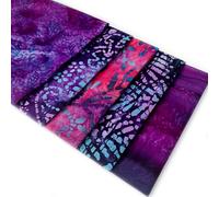 Purple Nebular Batik Fabric Bundle - 5 x Fat Quarters 100% Cotton Poplin Crafts Pack for Quilting, Indigo, Plum & Royal