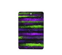 Purple Neon Green Stripes Splatters Car Air Freshener | 4 Pcs Hanging Scented Cards Fragrance Scented Cards For Car