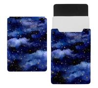 Purple Night Clouds Stars Laptop Sleeve 13.8x10.2in Laptop Case Bag Dutch Celvet Lining Computer Bag Cover