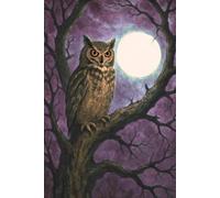 Purple Night Owl: 250 page notebook