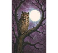 Purple Night Owl: 250 page notebook