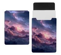 Purple Night Sky Clouds Laptop Sleeve 13.8x10.2in Laptop Case Bag Dutch Celvet Lining Computer Bag Cover