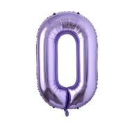 Purple Number 0 - Large Helium Foil Balloon - Birthday Party Wedding Anniversary Decoration - 101cm