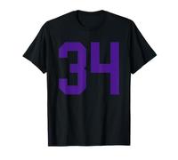 Purple Number 34 Jersey Player Uniform #34 T-Shirt