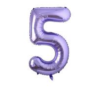 Purple Number 5 - Large Helium Foil Balloon - Birthday Party Wedding Anniversary Decoration - 101cm