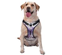 Purple Oil Painting Butterfly Large Printed pet Traction Vest for Pets to wear When Walking The Dog or Climbing Mountains