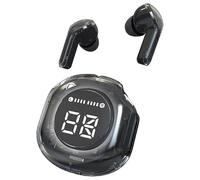 (Purple, One size) Wireless in Ear Headphones Bluetooth 5.3 Headphones LED Power Display with ENC Noise Canceling Translucent Earphones TWS Mini in Ear Earbuds for Sport