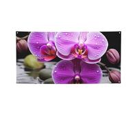 Purple Orchid Banner Party Decor Backdrop Flag Birthday Party Photography Background Decoration Banners and Signs Wall Decor Banner PartySupplies Favors 71 x 47 Inch Small