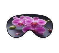 Purple Orchid Eye Mask, Adjustable Strip, Blocks Light Sleep Mask, Sleep Eye Mask for Night Sleeping Travel Nap 8.1 * 4.1 Inches