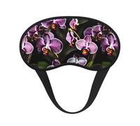 Purple Orchids Print Print Unisex Blackout Sleep Mask Comfortable Eye Mask for Travel Meditation Sleep Travel
