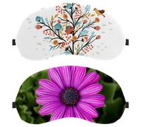 Purple Osteospermum Daisy Flower 2-Pack Light-Blocking Soft Breathable Sleep Mask Eye Masks Sleeping Mask