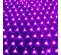 (Purple) Outdoor Solar String Light, 192 Leds 3*2M Solar String Light With 8 Modes, Mesh String Light For Christmas, Garden, House, Terrace, Park