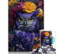 Purple Owl 1000 Piece Jigsaw Puzzles for Teenagers,for Educational Game Challenge Toy Unique Home Decor And Gifts (38x26cm)